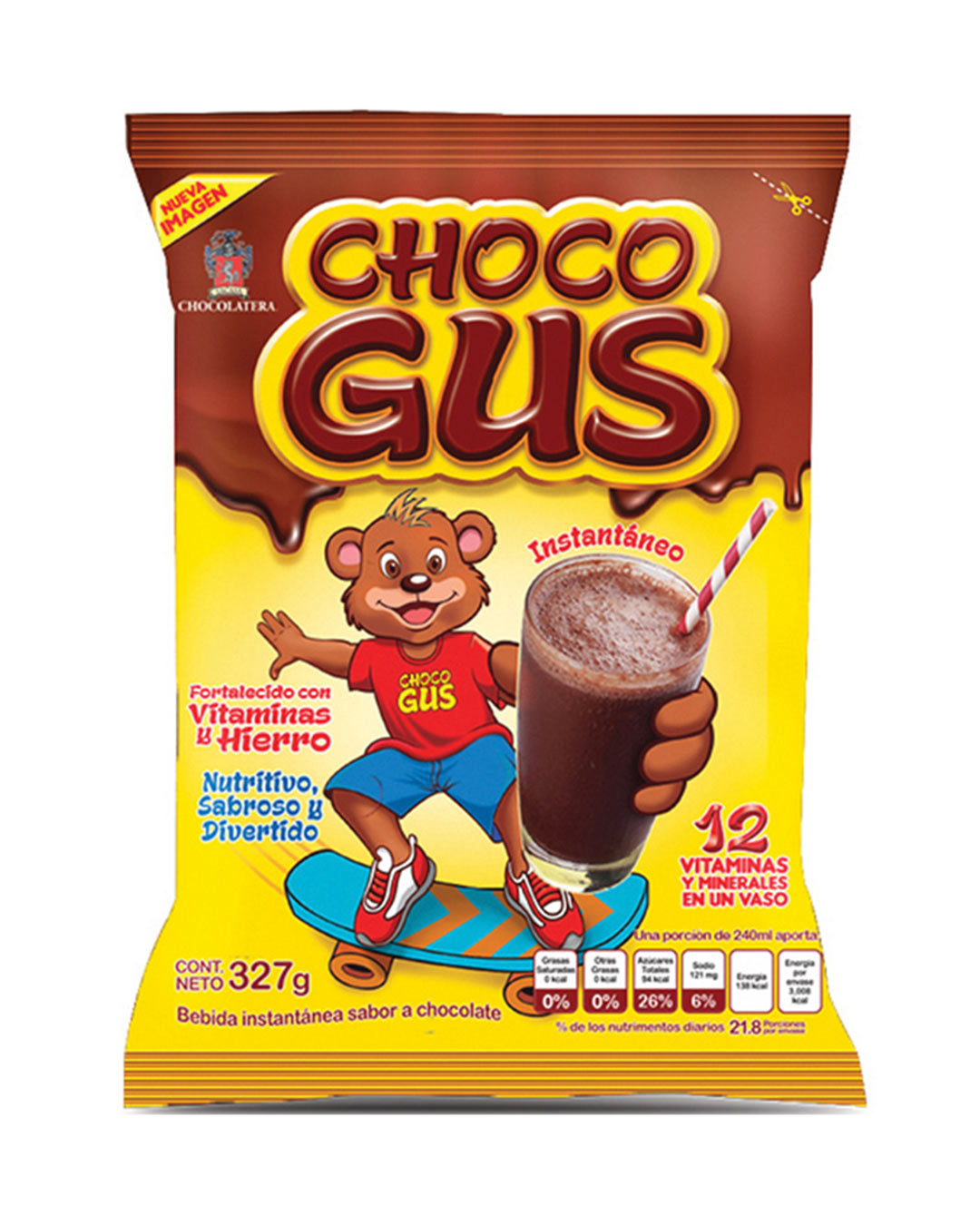Chocolate en Polvo CHOCO GUS 327g